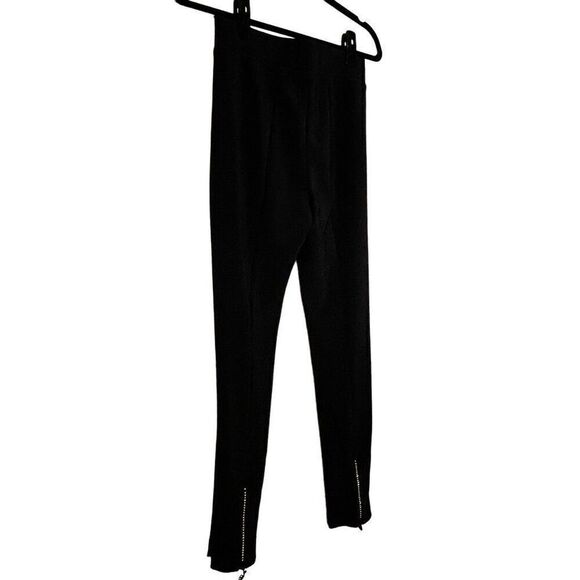 Joseph Ribkoff High Rise Crystal Back Zip Detail Pull-On Crop Pants Black Sz 4 - Picture 4 of 5